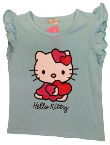 Modra kratka majica Hello Kitty 6-7 L