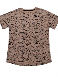 Kratka majica s črnimi vzorčki 10-11 L