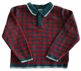 Rdeč pleten pulover Miniclub
