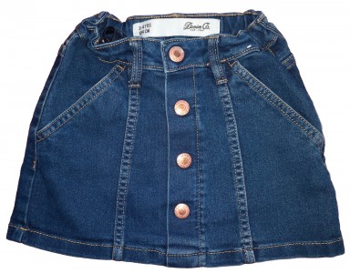 Modro jeans krilo z gumbi DenimCo 3-4 L