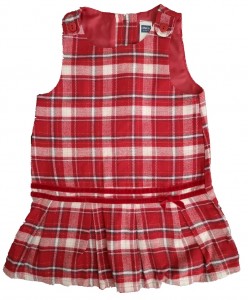 Rdeča karirasta oblekica na naramnice M&Co. 12-18 M