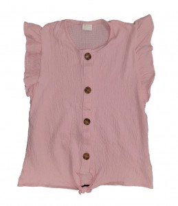 Roza bluza z gumbki 13-14 L