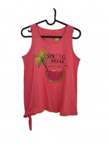 Roza majica brez rokavov spring break S