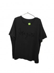 Črna kratka majica z napisom XL