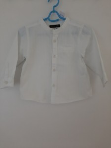 Bela srajca dolg rokav Zara 6-9 M