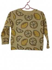 Dekliški rumen pulover z limonami 18-24 M