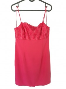 Nova elegantna roza obleka s tankimi naramnicami in zadrgo na hrbtu M