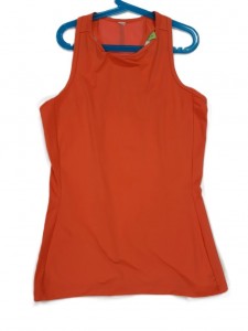 Ženska športna oranžna majica brez rokavov S