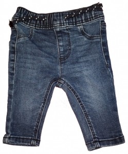 Modre dolge jeans hlače z elastičnim pasom Primark