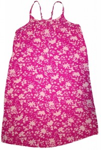 Roza oblekica z naramnicami rožice Gap