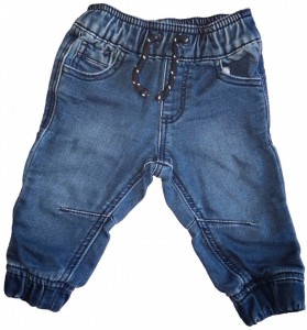 Dolge elastične jeans hlače s patentom DenimCo