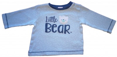 Modra dolga majica little bear Miniclub