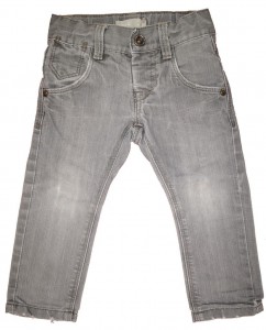 Sive jeans hlače ozek model neraztegljive 18-24 M