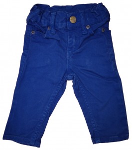 Modre jeans hlače neraztegljive 3-6 M