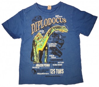 Modra kratka majica dinozaver 4-5 L