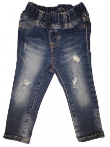 Modre dolge jeans hlače z elastičnim pasom 18-24 M