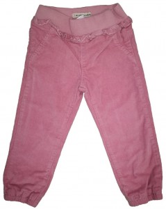 Roza žametne hlače na patent z elastičnim pasom 18-24 M