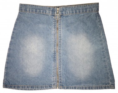 Modro jeans krilo oprijeto na zadrgo 10-12 L