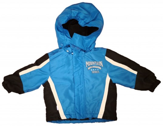 Modra smučarska zimska bunda s kapuco 18-24 M