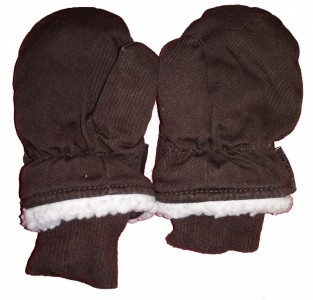 Rjave tople zimske rokavičke 3-6 M
