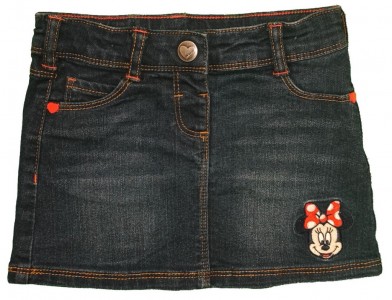 Oprijeto jeans krilo z vezenino Minnie 2-3 L