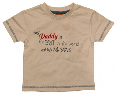 Bela kratka majica my daddy is mine 12-18 M