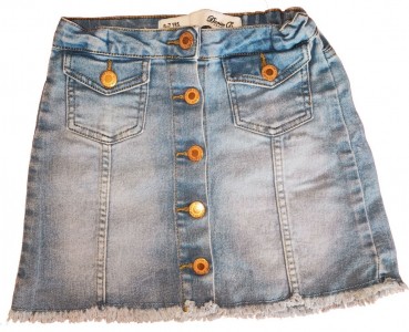Jeans oprijeto krilo z gumbi 6-7 L
