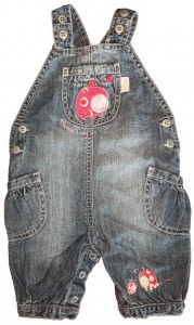 Kratek jeans romper pikapolonica 3-6 M