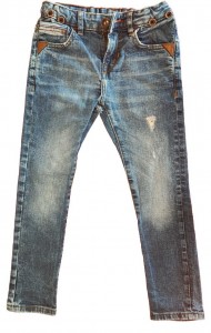 Modre jeans hlače ozek model 5-6 L