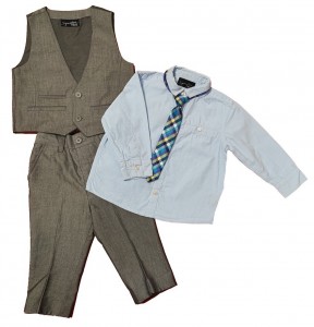 Eleganten komplet - srajčka s kravato, hlače in blazer 18-24 M