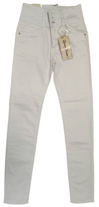 Bele dolge oprijete hlače nove S