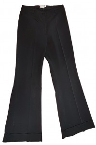Črne elegantne hlače na rob M