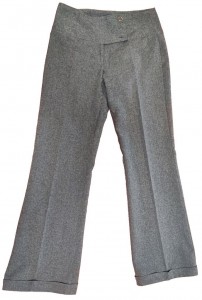 Sive elegantne hlače na rob XS