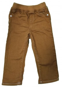 Oker dolge jeans hlače z elastičnim pasom 9-12 M