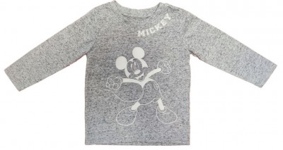 Siva dolga majica Mickey 9-12 M