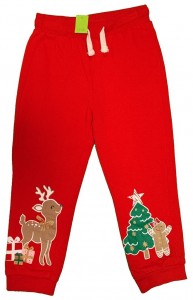 Rdeče božične trenirka hlače 2-3 L