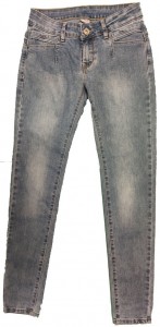 Modre dolge jeans hlače S