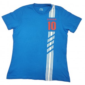 Modra kratka majica z napisom Slovenija 13-14 L
