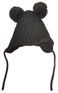 Siva pletena kapa z dvema cofoma 0-1 M