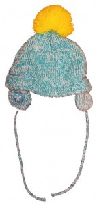 Modra zimska kapa s cofom 3-6 M