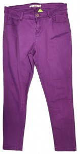 Vijolične dolge jeans hlače M/L