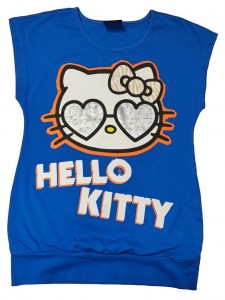 Modra kratka majica Hello Kitty 10-11 L