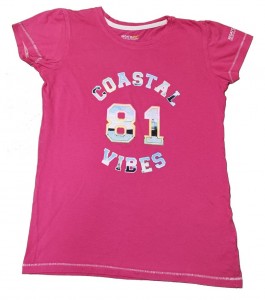 Roza kratka majica coastal vibes 11-12 L