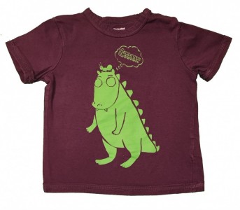 Vijolična kratka majica dinozaver 18-24 M
