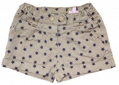 Rjave kratke hlače z zvezdicami 5-6 L