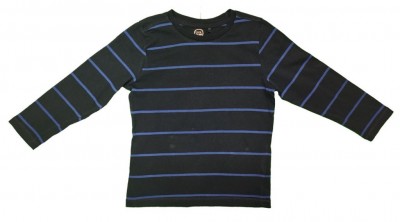 Temno modra črtasta dolga majica 4-5 L