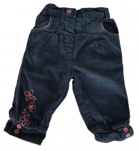 Modre jeans hlače Miniclub mehke, podložene 6-9 M