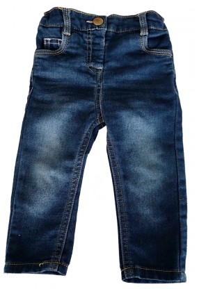 Modre jeans dolge hlače Early Days z regulacijo 6-9 M