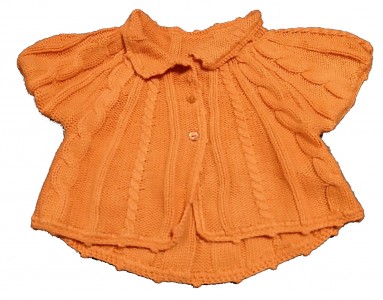 Oranžna jopica kratek rokav 3-6 M