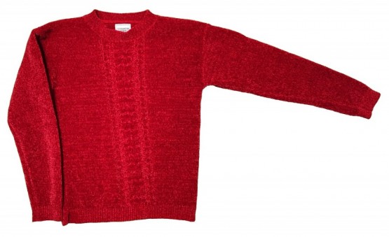 Rdeč pleten pulover 10-11 L